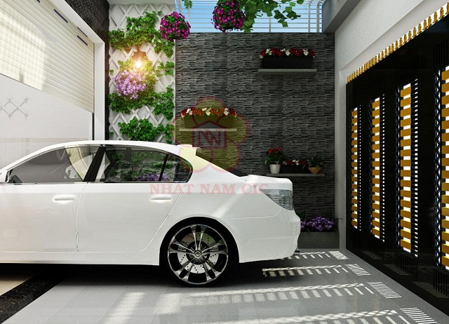 gara ô tô trong nhà cho nhà mặt phố