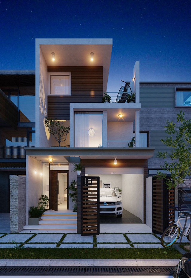 kích thước gara để xe ô tô trong nhà 