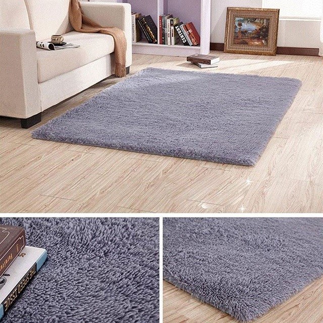 Thảm lông hình chữ nhật với màu sắc nhã nhặn